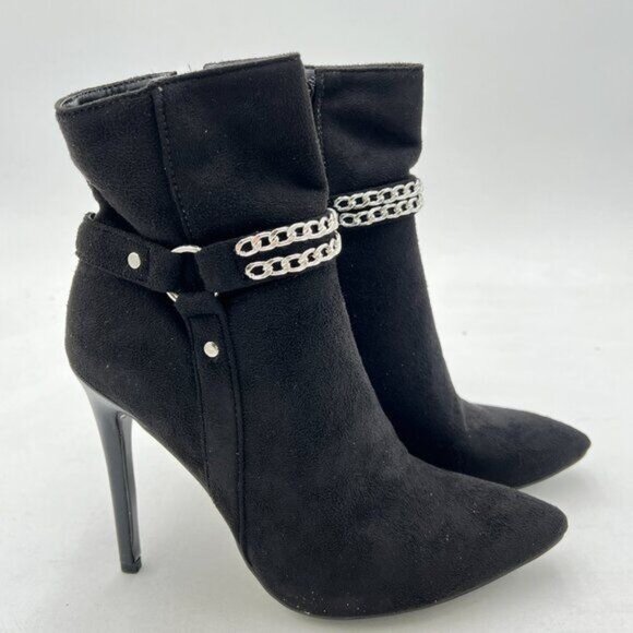 Black Women's Boots Ladies High Heeled Short Boots, Europea Style Autumn - Picture 1 of 6